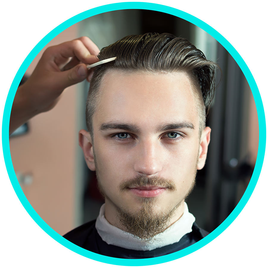 Men's haircut and style